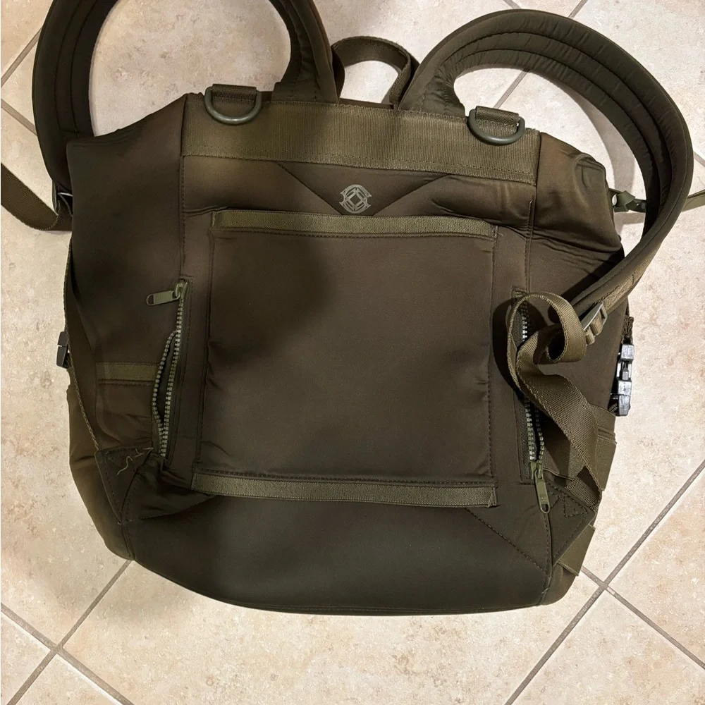 Dagne Dover Green Backpack Modern Utilitarian Design
